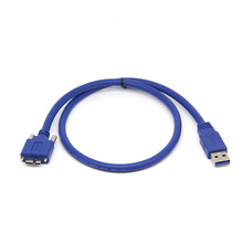 USB 3,0 A/M A Micro B/M con Cable de bloqueo de doble tornillo, 50cm/1m/1,8 m/3m para Samsung Galaxy S5/Note 3, cámara disco Duro y más 2024 - compra barato