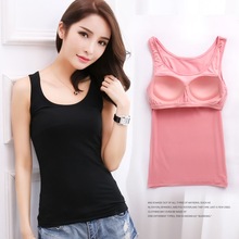 Lady  O-neck warm-keeping tank top clothings women all match Basic vest black gray white purple pink red color 2024 - buy cheap