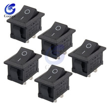 5PCS Black Push Button Mini Switch 6A-10A 250V KCD1-101 2Pin Snap-in On/Off Rocker Switch 21*15MM 2024 - buy cheap
