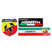 3D Metal Chrome Aluminium Alloy 3D Emblem Badge Sticker Decal Auto Accessory For Fiat Abarth 500 Punto 124 131 125 2024 - buy cheap