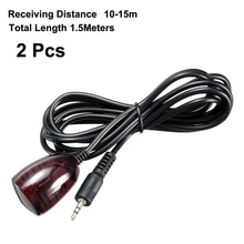 Uxcell 2pcs 1.3M/1.5M Cable 2.5mm/3.5mm Jack Single Head IR Infrared Remote Control Receiver Extension 10-15m Receiving Distance 2024 - buy cheap