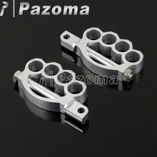 Pazoma Motorcycle CNC Aluminum Cut Foot Rest Pedal Footpeg for Harley Sportster 883 1200 Touring Dyna Softail Chrome 2024 - buy cheap