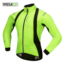 Fluorescent Green Cycling Jacket Men Windproof Bicycle Clothing velo jacke reflective ropa bici Winter Thermal Fleece Wind Coat 2024 - buy cheap