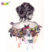 Needlework Diy Diamond Painting Cross Stitch butterfly beauty girl Painting Diamond Embroidery Square Diamond Mosaic Pictures 2024 - buy cheap