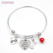 Pulsera de acero inoxidable con estampado de pata de hueso para mujer, brazalete de cuerda ajustable, 10 Uds. 2024 - compra barato