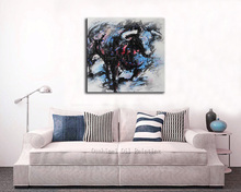 New Arrival High Quality Hand-painted Bull Oil Painting On Canvas Modern Abstract Bull Decorative Painting For Home Decoration 2024 - buy cheap