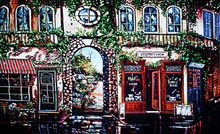 Free shipping Big size scenery wall tapestry,Paris  Coffee Shop,classical design 2024 - купить недорого