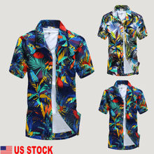Summer New Fashion Causal Men's Casual Floral Print Hawaiian Short Sleeve Shirts Summer Holiday Beach Mens' Causal Stylish Shirt 2024 - buy cheap