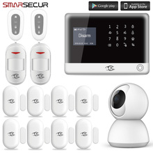 Smarsecur домашняя охранная сигнализация Проводная Беспроводная GSM домашняя охранная сигнализация 2024 - купить недорого