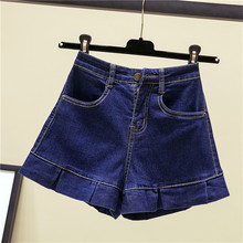 Europ Estilo Gowyimmes 2019 verão Azul Shorts Jeans Mulheres Shorts Jeans de Cintura Alta shorts de Algodão tamanho grande Menina Streetwear Hot 286 2024 - compre barato