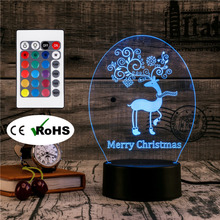 3D Led Novety Lighting Creative Gift Night Light Table Lamp Christmas Deer Light Led Home Corridor Hotel Party Atmosphere Lights 2024 - buy cheap