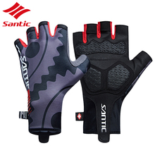 Santic Men Cycling Gloves Half Finger Guantes Ciclismo Breathable Pro Road Bike Gloves Anti Slip Gel Palm Bicycle Gloves 2024 - buy cheap