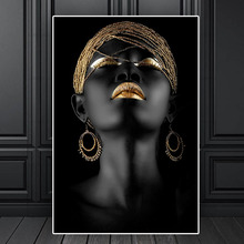 Home Decor Canvas Painting Pictures Wall Art Hd 1 Pieces Black African Nude Woman Printed Modular Poster Framed For Living Room 2024 - buy cheap