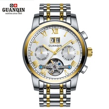 GUANQIN Men's Automatic Watch Date Week Mechanical Watches Luminous Fashion Waterproof Wrist Watch Men Clock erkek kol saati 2024 - buy cheap