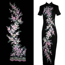 Mesh Embroidery Large Flower Lace Patch Fashion Show DIY Clothes Dress Lace Fabric Applique Accessories No Glue 2024 - buy cheap