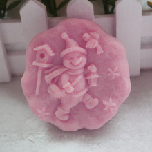 Christmas Molds Silicone Soap Mould Pastoral Snowman and Bird Soap Molds DIY Chocolate Mould Soaps Mold Handmade Christmas Gift 2024 - buy cheap