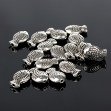 7x10MM Fish Tibetan Silver Spacer Beads DIY Beads Jewelry Making Chunky European Beads 100Pcs/lot 2024 - buy cheap
