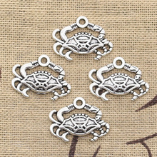 15pcs Charms Crab Crustacean 14x20mm Antique Making Pendant fit,Vintage Tibetan Bronze Silver color,DIY Handmade Jewelry 2024 - buy cheap