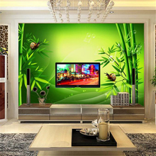 Beibehang пользовательские обои 3d стереоскопические бамбуковые европейские обои для телевизора обои для гостиной спальни фрески papel de parede 2024 - купить недорого