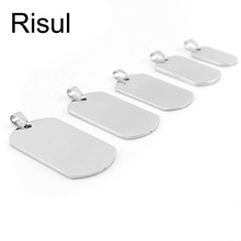 100% Stainless Steel Dogtags For Jewelry Making Metal Military Plates Soldier ID Tag Pendant Mirror Polished Wholesale 10pcs 2024 - buy cheap