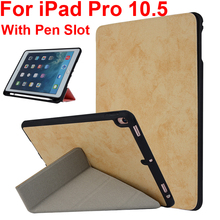 For Apple iPad Pro 10.5 Smart Cover Case With Pen Slot Holder Transform Stand Shell Casing iPadPro 10.5" A1701 A1709 A1852 Bag 2024 - buy cheap