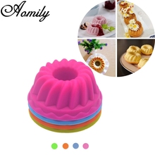 Molde reutilizável de silicone aomily, forma para bolo, abóbora, cupcakes, antiaderente e resistente ao calor, ferramentas de confeitaria 2024 - compre barato