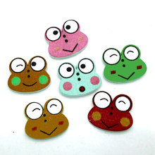 50pcs 20x17mm Mixed Frog Wooden Buttons For Clothes Crafts Sewing Scrapbooking DIY Accessories 2024 - buy cheap