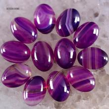 Cabujones de ónix ovalados de venas púrpuras, para hacer collares, pulseras colgantes, pendientes, RK1618, 13x18MM, 10 Uds. 2024 - compra barato