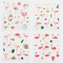 4 pcs/pack Hot Flamingo Decorative Stationery Stickers Scrapbooking DIY Diary Album Stick Label 2024 - buy cheap