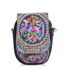 Hot Women's Shopping Embroidered Flap Bags!All-match Handmade Ethnic Flowers Embroidery Women Small Day Clutch Shoulder&Handbags 2024 - buy cheap