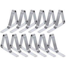 12pcs Desk Table Cloth Tablecloth Cover Clip Clamp Party Stainless Steel HolderTables Cover Clips Holder Clamps Party Tool 2024 - buy cheap