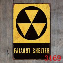 Metal Painting "FALLOUT SHELTER" Wall Art Decor Poster Iron Plate Vintage House Bar Coffee Retro Tin Signs 20*30cm 2024 - buy cheap