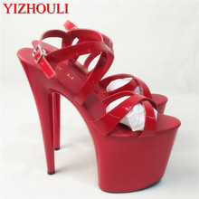 8 inch high heel shoes sexy for women pole dancing strappy sandals 20cm clubbing high heels Dance Shoes 2024 - buy cheap