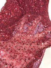 pink glued glitter powder mesh tulle sequins lace fabric DiuDiu-43003 for party /evening /wedding dress 2024 - buy cheap