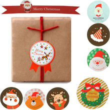 5 Sheets Christmas DIY Gift Sticker Santa Claus Deer Adhesive Sealing Stickers Decorative Presents Package Labels Gifts Wrap Tag 2024 - buy cheap