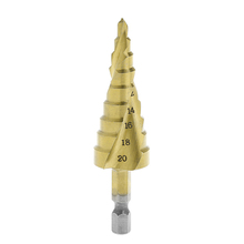 Broca cone espiral hss, broca cone ranhurada 1/4 "15 passos para corte de 4mm-20mm 2024 - compre barato