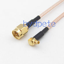 Cable MMCX male plug right angle to SMA male straight RG316 Jumper pigtail 4inch~10FT 2024 - buy cheap