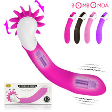 Vibrador rotativo para mulheres, estimulador de clitóris e ponto g, 12 velocidades, brinquedo sexual adulto, masturbador 2024 - compre barato