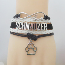 Love SCHNAUZER bracelet handmade dog paw charm SCHNAUZER bracelets bangles SCHNAUZER dog bangle 2024 - buy cheap