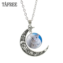 TAFREE-colgante de plata de primera ley con forma de Luna para mujer, collar, Gargantilla, plata esterlina QF941 2024 - compra barato