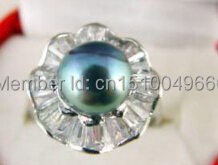 Frete grátis>>>> anel de cristal pérola preto real tamanho: 7.8,9 2024 - compre barato