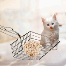 1pc 2019 new Hollow Pet Cat Toilet Litter Scoops Metal Cats Cleaning Tool Kitten metal cat litter Shovel Pet accessories d90620 2024 - buy cheap