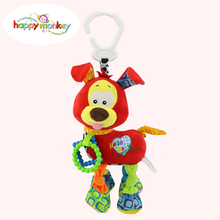 New Arrive Brand Bed Stroller Hanging 37cm Dog Plush Vibration Toy Rattle Teether Newborn Baby Gift Multifunction Educational 2024 - buy cheap