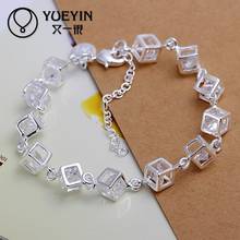 Hot Selling Wholesale Silver Plated Fashion Bracelets Bracelets Jewelry Chain Charm Bracelet 2024 - купить недорого