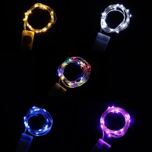 (20pcs/lot) Copper Led Fairy Lights 2M 3M 5M Leds CR2032 Button Battery Operated LED String Light Xmas Wedding party Decoration 2024 - buy cheap