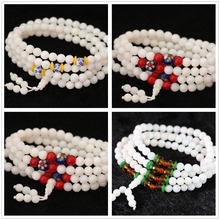 Multilayer white Conch Shell 6mm 108 beads bracelet with colorful spacer beads women diy bracelet 28inch B790 2024 - buy cheap