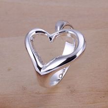 Anillo de plata Chapado en plata, joyería de moda, precios de fábrica, anillo de corazón Opend/ZFLQUTJD CCLNMRSXR009 2024 - compra barato