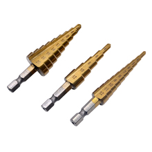 1pc 3-12mm drill HSS Steel Titanium Step Drill Bits Cone Cutting Tool Steel Woodworking Wood Metal Drill 2024 - buy cheap