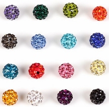 Free Shipping!10mm 450pcs/lot Mix Beads multi color CZ Disco Ball Beads crystal  w1313 .CW New Wholesale! 2024 - buy cheap