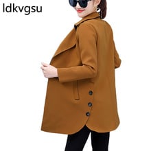 Spring 2019 Coat Female Fash ion Women Jacket Coats Elegant Long Slim Windbreaker Coats&Jackets Plus Size Femininos 4XL f091 2024 - buy cheap